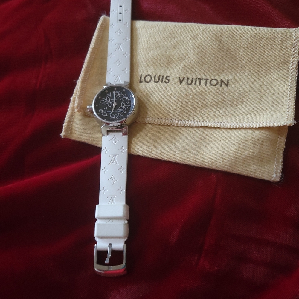 Louis Vuitton Q121G Diamond Watch Tambour 💯Authentic NEW Strap - Picture 3 of 10